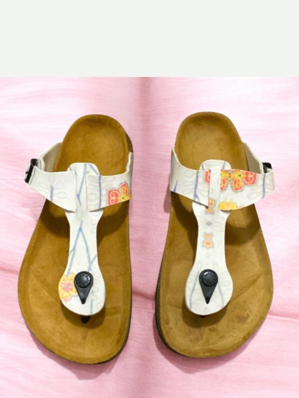 Birkenstock Betula Gizeh Patterned Straps Sandals Size  8